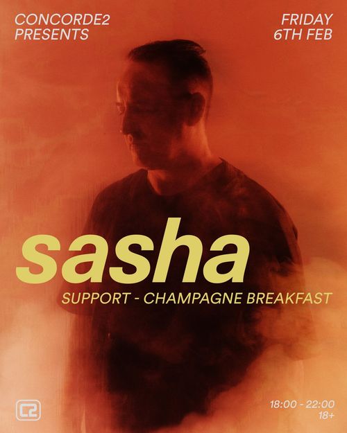 sasha Champagne Breakfast at Concorde 2 on 6 February 2026 gig poster