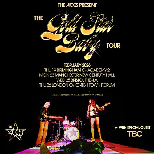 Gold Star Baby Tour The Aces february 2026 tour poster