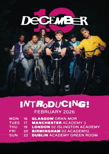 INTRODUCING! December 10 february 2026 tour poster