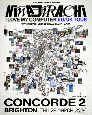 Ninajirachi I Love My Computer EU/UK Tour Laces, Ninajirachi, Kavari at Concorde 2 on 26 March 2026 gig poster