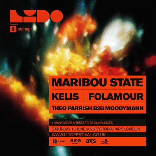 Lido Festival Maribou State, FOLAMOUR, THEO PARRISH B2B MOODYMANN, KELIS at Victoria Park on 13 June 2026 gig poster