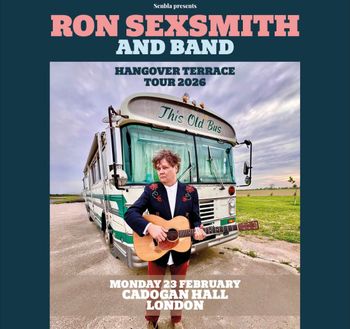 HANGOVER TERRACE TOUR 2026 RON SEXSMITH AND BAND at Cadogan Hall on 23 February 2026 gig poster