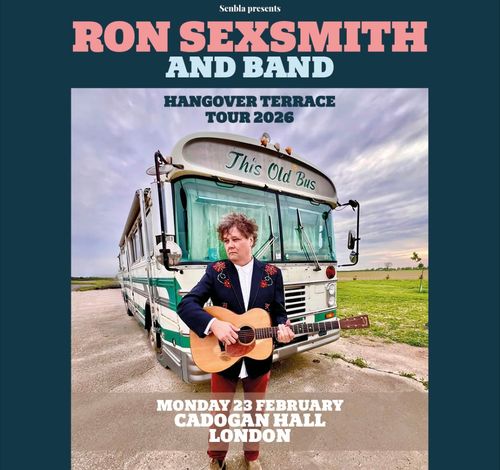 HANGOVER TERRACE TOUR 2026 RON SEXSMITH AND BAND at Cadogan Hall on 23 February 2026 gig poster