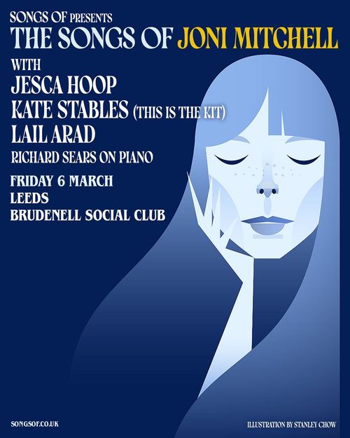 THE SONGS OF JONI MITCHELL Kate Stables, Lail Arad, Jesca Hoop, Richard Sears at Brudenell Social Club on 6 March 2026 gig poster