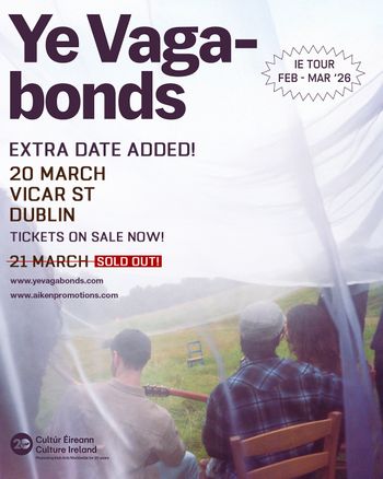 Ye Vagabonds at Vicar St on 20 March 2026 gig poster
