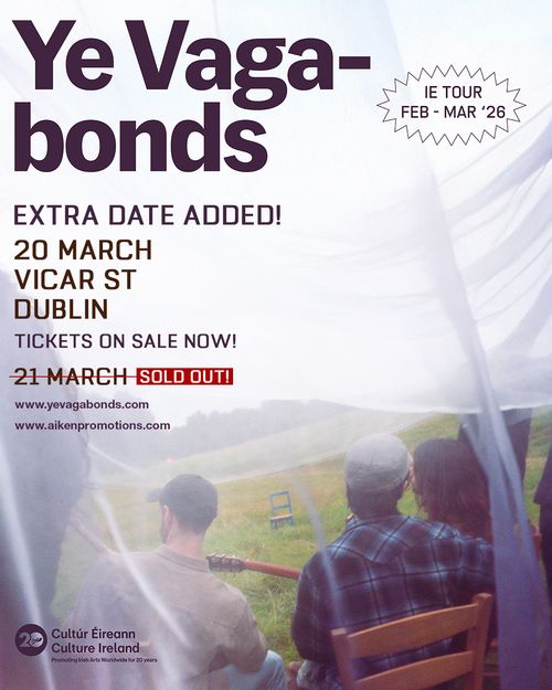 Ye Vagabonds at Vicar St on 20 March 2026 gig poster