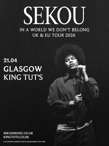 SEKOU at KING TUT'S on 21 April 2026 gig poster