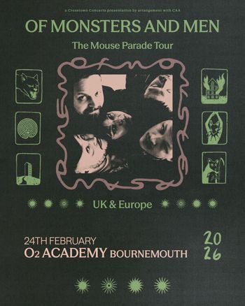Of Monsters and Men at O2 Academy Bournemouth on 24 February 2026 gig poster