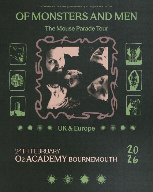 Of Monsters and Men at O2 Academy Bournemouth on 24 February 2026 gig poster