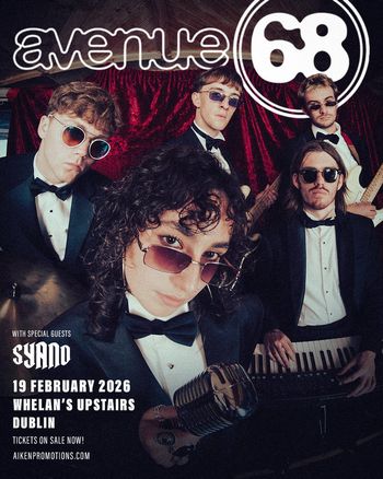 avenue 68 SYANO at Whelan's Upstairs on 19 February 2026 gig poster