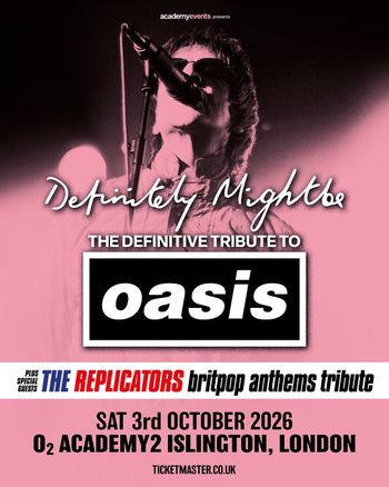 Definitely Mightbe The Replicators at O2 ACADEMY2 ISLINGTON on 3 October 2026 gig poster