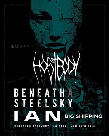 HOSTBODY IAN, BIG SHIPPING, BENEATHA, STEELSKY at Exchange Basement on 30 January 2026 gig poster