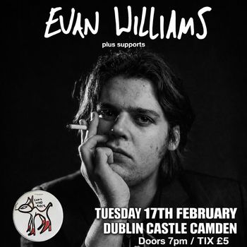 Evan Williams at Dublin Castle on 17 February 2026 gig poster