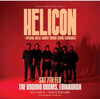 HELICON Kavus Torabi at The Voodoo Rooms on 7 February 2026 gig poster