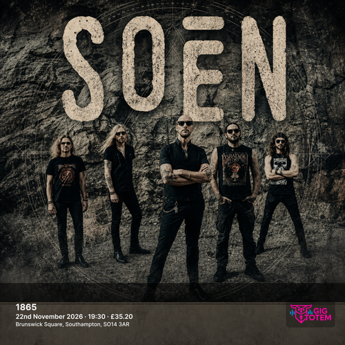 Soen at 1865 on 22 November 2026 gig poster