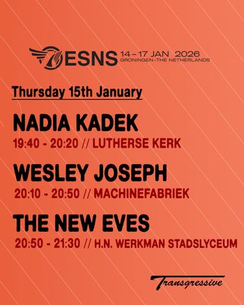 ESNS The New Eves, NADIA KADEK, WESLEY JOSEPH january 2026 tour poster