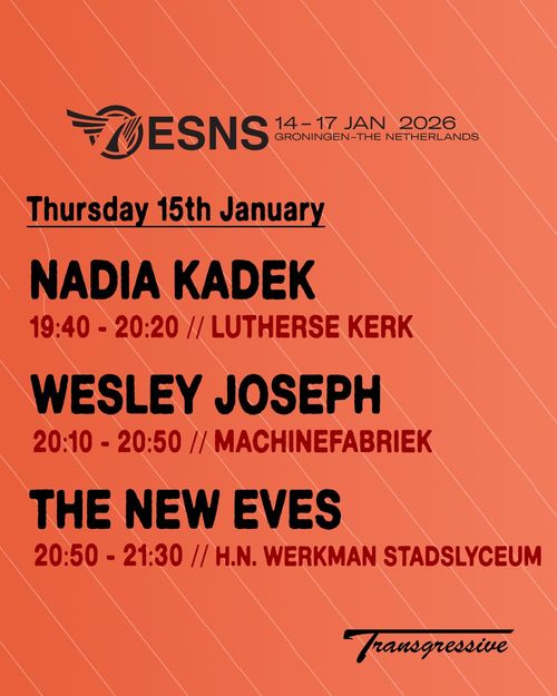 ESNS The New Eves, NADIA KADEK, WESLEY JOSEPH january 2026 tour poster