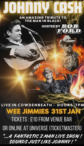 JOHNNY CASH at WEE JIMMIES on 31 January 2026 gig poster