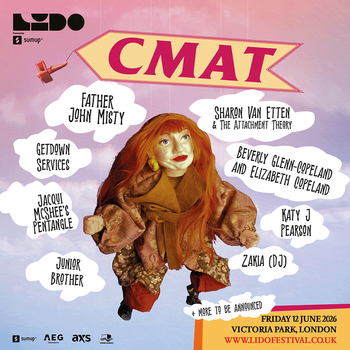 CMAT JUNIOR BROTHER, Father John Misty, Katy J Pearson, Jacqui McShee's Pentangle, Zakia (DJ), Beverly Glenn-Copeland and Elizabeth Copeland, Sharon Van Etten & The Attachment Theory at Victoria Park on 12 June 2026 gig poster