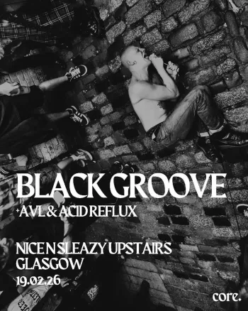 BLACK GROOVE A.V.L, ACID REFLUX at Nice N Sleazy Upstairs on 19 February 2026 gig poster