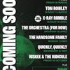 Coming soon at the Brudenell in March/April/May The Orchestra (For Now), Riskee & The Ridicule, tom rowley, The Handsome Family, K.O.G, Quickly, Quickly, X-RAY RUMBLE gig poster
