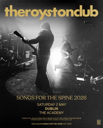 Songs For The Spine 2026 theroystonclub at The Academy on 2 May 2026 gig poster