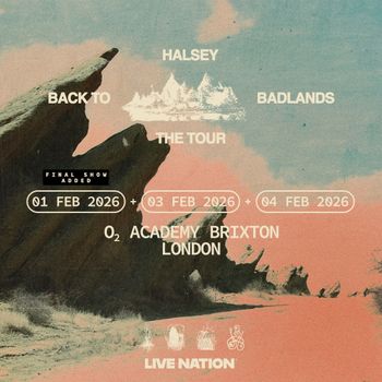 Halsey: Back to Badlands The Tour Halsey february 2026 tour poster