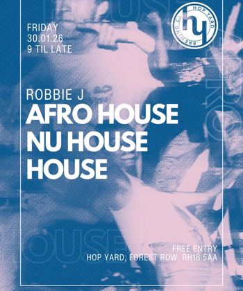 ROBBIE J at HOP YARD on 30 January 2026 gig poster