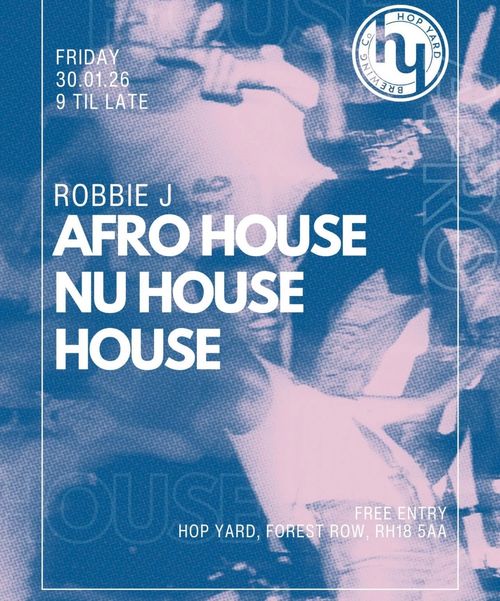ROBBIE J at HOP YARD on 30 January 2026 gig poster