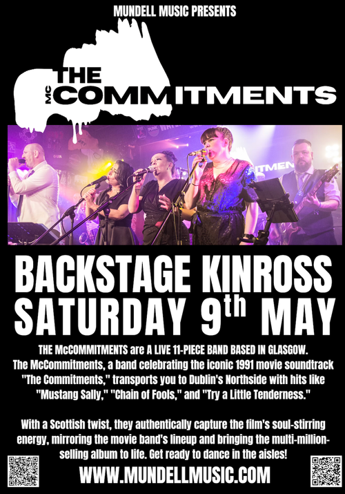 THE McCOMMITMENTS at Backstage on 9 May 2026 gig poster