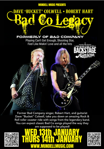 Bad Co Legacy january 2026 tour poster