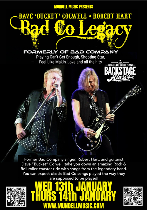 Bad Co Legacy january 2026 tour poster