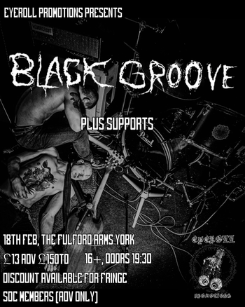 BLACK GROOVE at The Fulford Arms on 18 February 2026 gig poster