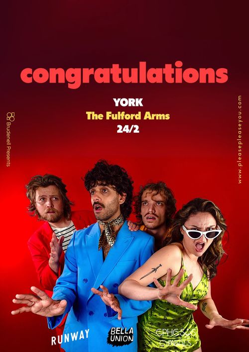 congratulations at The Fulford Arms on 24 February 2026 gig poster