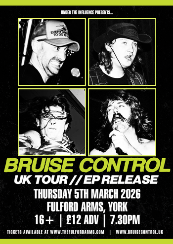 BRUISE CONTROL at The Fulford Arms on 5 March 2026 gig poster