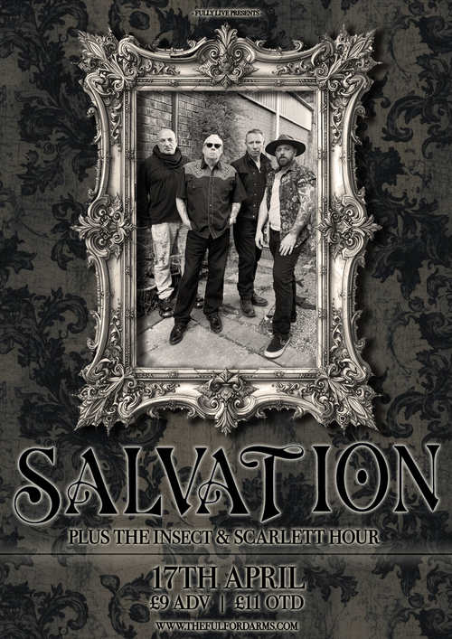 SALVATION SCARLETT HOUR, THE INSECT at The Fulford Arms on 17 April 2026 gig poster