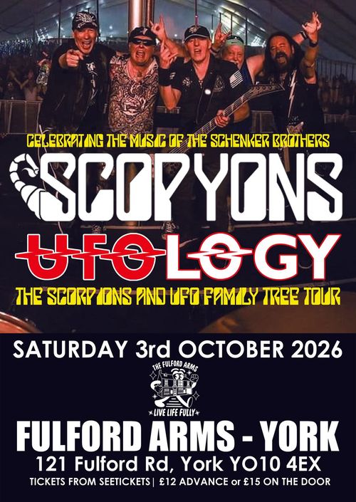 SCOPYONS UFOLOGY SCOPYONS at The Fulford Arms on 3 October 2026 gig poster