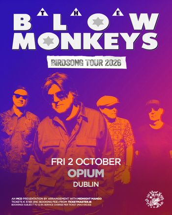 BLOW MONKEYS at Opium on 2 October 2026 gig poster