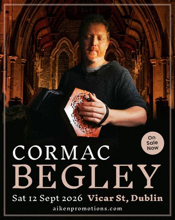 Cormac Begley at Vicar St on 12 September 2026 gig poster