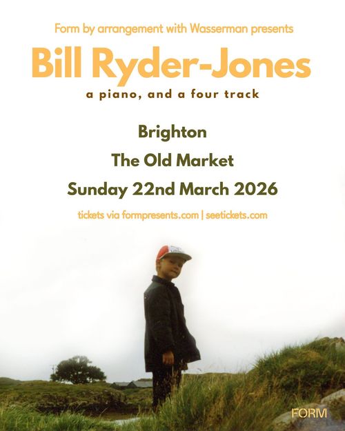 Bill Ryder-Jones at The Old Market on 22 March 2026 gig poster
