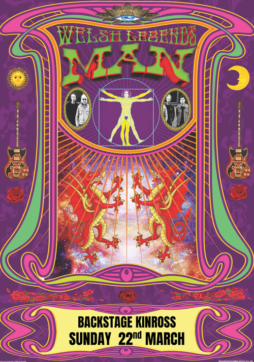 Welsh Legends MAN MAN at Backstage on 22 March 2026 gig poster