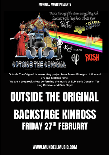 OUTSIDE THE ORIGINAL at Backstage on 27 February 2026 gig poster