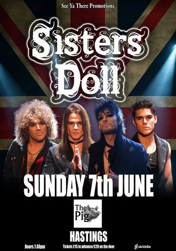Sisters Doll at The Pig on 7 June 2026 gig poster
