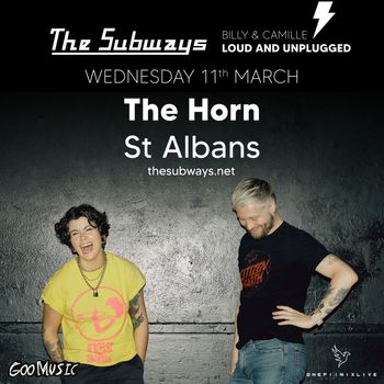 The Subways at The Horn on 11 March 2026 gig poster