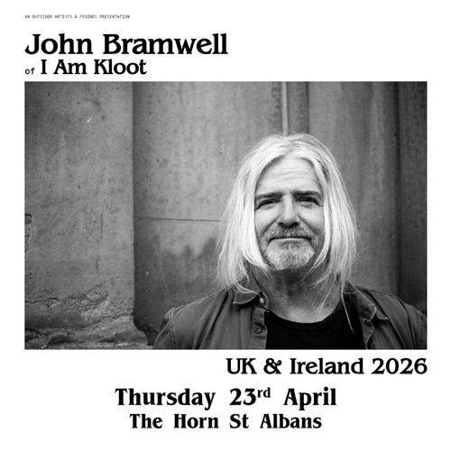 John Bramwell of I Am Kloot John Bramwell at The Horn on 23 April 2026 gig poster