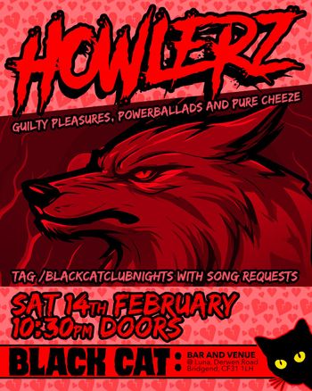HOWLERZ at BLACK CAT on 14 February 2026 gig poster