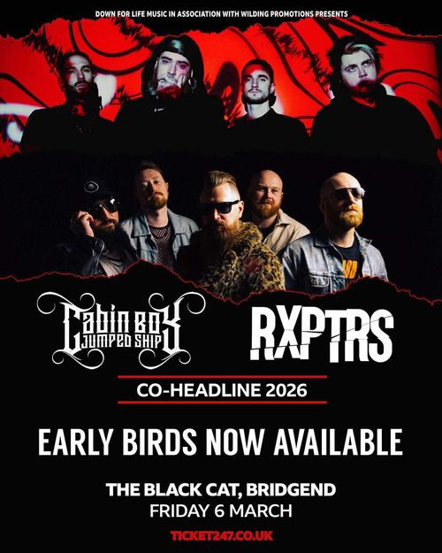CO-HEADLINE 2026 RXPTRS, Cabin Boy Jumped Ship at The Black Cat on 6 March 2026 gig poster