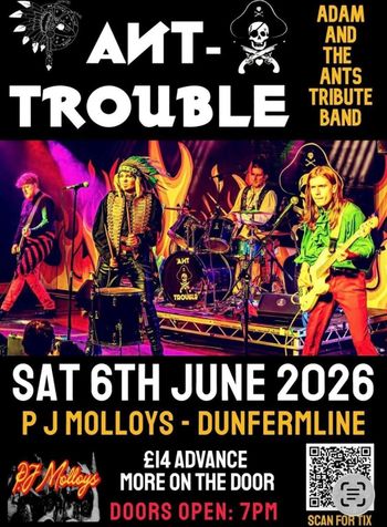 ANT-TROUBLE at P J Molloys on 6 June 2026 gig poster