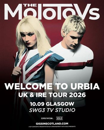 WELCOME TO URBIA The Molotovs at SWG3 TV STUDIO on 10 September 2026 gig poster