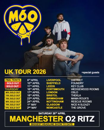 M60 UK Tour 2026 M60 april 2026 to may 2026 tour poster